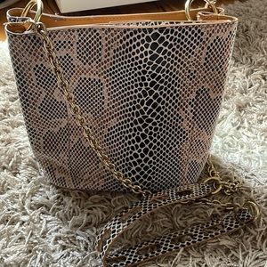 Sondra Roberts faux snake skin bag